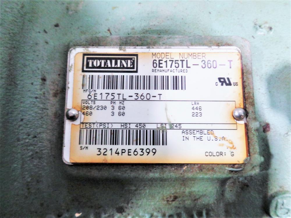 Totaline Semi-Hermetic Compressor 6E175TL-360-T *Remanufactured*